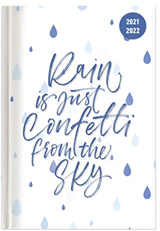 Collegetimer Confetti 2021/2022 - Schüler-Kalender A5 (15x21 cm) - Spruch - Day By Day - 352 Seiten - Terminplaner - Notizbuch - Alpha Edition