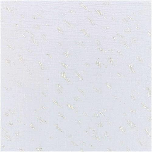 Rico Design | Stoffabschnitt | Krinkelmusselin | Grau | 50x130cm Hot Foil