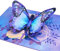 Ribbli Blue Morpho Helena Butterfly Grußkarte Pop-Up-Karte – Geburtstagskarte, Muttertag, für alle Anlässe, Schmetterlings-Geschenke für Sie, Frauen, Mädchen, Mutter | mit Umschlag
