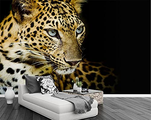 MUMUWUSG Fototapete 3D Effekt Braun Muster Tier Leopard Vlies Tapeten Wandtapete Xxl Moderne Wanddeko Design Wand Dekoration Wohnzimmer Schlafzimmer Büro 460X280Cm