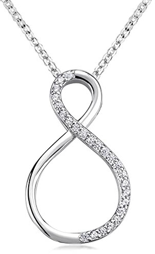 Materia Halskette mit Unendlichkeitszeichen Silber 925 Zirkonia KA-223-K97-45cm