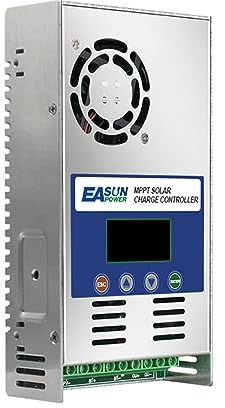 POWLAND Solar laderegler 60A MPPT solarladeregler 12V 24V 36V 48V Auto Detektion, Max PV 180Voc, LCD Hintergrundbeleuchtung, Solarladung für GEL/SEL/FLD/Lithium Batterie