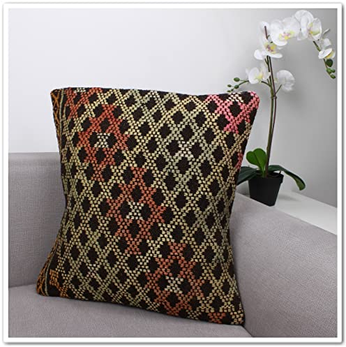 Kelim Kissen, 50x50 cm, Kelim Kissenbezug, Kelim Dekokissen, 20x20 inch, Kilim Lumbar Pillow, Throw Pillow Cover, Kilim Pillow Cover, 1214