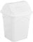Q&H Plastic Swing Bin for Indoor & Outdoor Waste Collection - 5 Liter Strong Dustbin with Top Removable Lid Trash Can - White Kitchen Bathroom Rubbish Bins Waste Holder Container Home (20x27x17.5 cm)