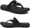 COFACE Chanclas Mujer Moda Ortopedicas Comodas Cuero Tela Elegantes Sandalias de Dedo Señora Piel Verano Playa Piscina Flip Flop Ligera Abierta Chancletas Pala Antideslizante Goma Suela Negras 38