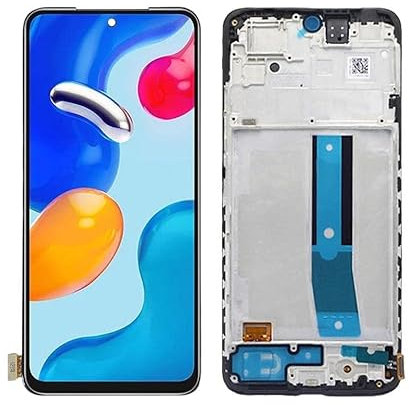SHOWGOOD 6.4 pulgadas para Xiaomi Redmi Note 11 Note11s pantalla LCD con marco para Redmi Note 11 2201117TG pantalla táctil para Redmi Note 11s 2201117SG (11 AMOLED sin marco)