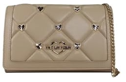 Love Moschino Damen Schultertasche, cremefarben