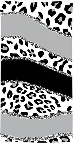 REECES Strandtuch 70x150 cm Schwarz Weiß Getigert, Microfaser Badetuch Streifen Strandlaken Handtuch, Schnell Trocknen Strandhandtuch Herren Frauen Badetücher, Handtücher, Strandtücher