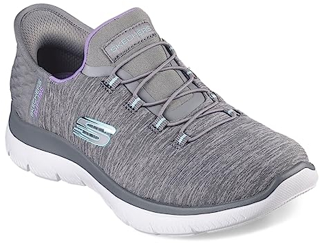 Skechers Summits Dazzling Haze, Zapatillas Mujer, Gris Menta, 35.5 EU Ancho