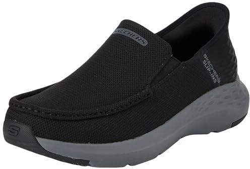 Skechers Parson Ralven, Ponerse Hombre, Black Mesh, 41 EU