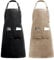 KongJies Verstellbare Schürze, 2 Stück Wasserdicht Schürze, Kochenschürze Küchenschürze mit 2 Taschen für Küche, Restaurant, Café