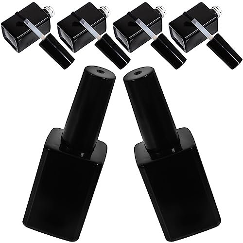 Beaupretty 6pièces Bouteilles Verre Vides Pour Vernis à Avec Pinceau Flacons Rechargeables Verre Transparent Pour Gel à