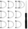 FRUHLING 10 Stück D Ringe Silber Metall Ring Halbringe D-Ring Hufeisenform Abnehmbare D Ringe Schnalle mit Schraubendreher für Taschen DIY Leder Handwerk Geldbörse Schlüsselanhänger