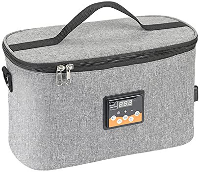 keppy Portable Oven 12V Car Food Warmer Personal Mini Oven with Digital Display Temperature Preset 8L Electric Car Heating Lunch Box for Road Trip Camping Picnic On The Go Office Work