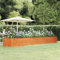 NITCA Letto di Coltura Rialzato Giardino in Acciaio Corten, Fioriera Rialzata da Esterno, Fioriera da Giardino, Letto Rialzato per Balcone, Terrazzo o Giardino, 400x80x45 cm