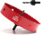 Scie cloche 140mm, bi-métal scie cloche bois avec adaptateur hexagonal et embout central, HSS M42 scie cloche pour fer, aluminium, bois, plaques de plâtre, Rouge