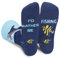 Lustige Socken Herren Damen Jungen - Witzige Fishing Socken mit Spruch I'D RATHER BE - Bunte Coole Verrückte Angler Geschenke kleinigkeiten Weihnachten Ostern Geburtstag Geschenkideen für Papa Männer