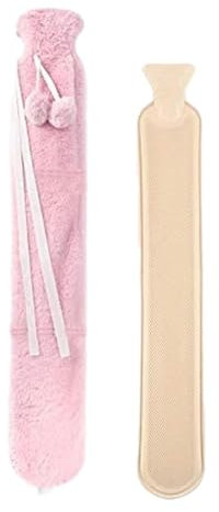 Vriusi Wärmflasche, Wärmflasche mit Deckel | Vielseitiger Warmwasserbeutel mit Gürtel, Wärmflasche, tragbarer Warmwasserbeutel, Bauchwärmer für Nacken, Schultern, Rücken, Beine, Taille