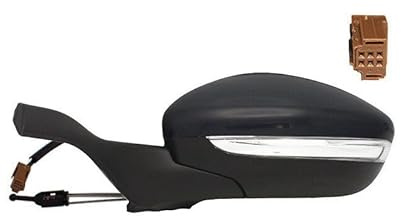 Rétroviseur mécanique gauche noir compatible avec Peugeot 208 2012-2019