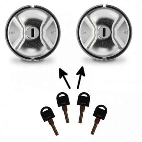 Serrures Antivol pour Fourgon, Camionnette, Acier Inoxydable, 2 Cadenas et 4 Clés, Kit d'Installation Complet