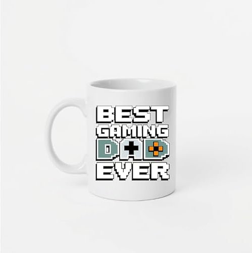 SUBLIX Best Gaming Dad Ever Mug | Fun Gift Coffee Cup for Gamer Dads | Father's Day Gift for Video Game Lovers
