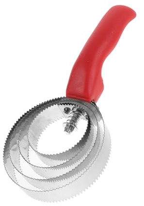 Doppelseitiger Pferdestriegel mit 4 Ringen, Edelstahl, Ergonomischer Griff