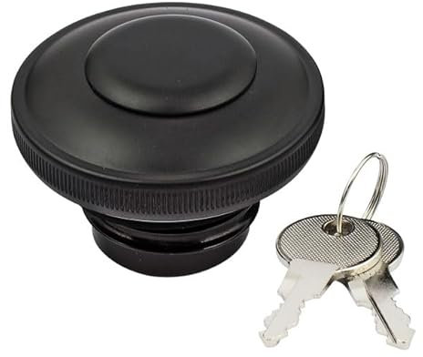Tankdeckel für Benzin, Schlüssel, Schloss, Diebstahlschutz, belüftet, schwarz, kompatibel mit Harley Davidson 96-16 Sportster 883 1200 XL Iron Hugger Sport Roadster Custom Forty Eight Seventy Two