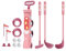 Ronyme Kinder-Golfset, Golfspielzeug, leicht zu tragen, mit Schlägerhaltertasche mit Golfbällen, für 3, 4, 5, 6 Jahre alte Geburtstagsgeschenke, Rosa