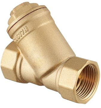 KNM TRADE Magnetfilter Messing 1 Zoll Neodym Magnet 5000 Gauss | Edelstahlsieb, Heizungs- und Wasseranlagen, Rostschutz, bis 120°C, PN10
