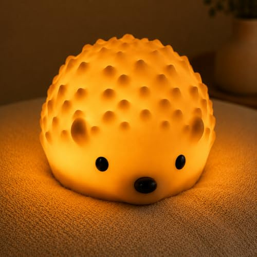 Winkee Tiny Nachtlicht Baby, LED Nachtlicht Kinderzimmer, Dimmbares Stilllicht mit Touch, USB wiederaufladbar, Nachtlampe Babyzimmer (IGEL PICO)