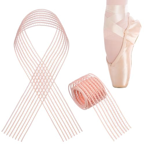 Toddmomy Unsichtbare Ballettschuhriemen Für Spitzenschuhe Elastische Ballettschuh-Bandrolle Verstärktes Gummiband Für Tanzschuhe 2 Stück 35.00 cm
