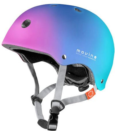 Movino Element cykelhjälm för barn och ungdomar – justerbar 55-58 cm, storlek M – ABS och EPS, 11 ventilationsöppningar – för cykel, inlines, sparkcykel och skateboard