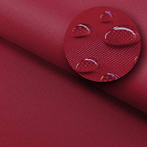 NOVELY® Oxford Sunset 420D - UV-Beständiger Polsterstoff - Wasserdichter Outdoor-Stoff - Polyester Möbelstoff - Pflegeleichte Meterware 1lfm | Farbe: 29 Bordeaux