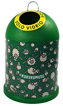 Miniglu Mini contenedor ovejitas para reciclaje de visrio