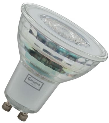 Crompton Lamps LED GU10 Spotlight Bulbs 4W Glass | Dimmable | Cool White 4000K | Energy Saving Light Bulbs for Ceiling Lights | 360 Lumens | Direct Replacement | GU10 LED Bulbs