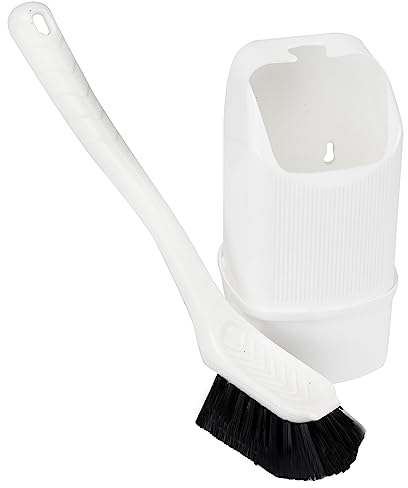 Klobürste Camping WC Bürste Toilettenbürste Garnitur Wohnwagen Badezimmer Bad Mini/Kleine WC-Garnitur ideal für Reisemobile Boote Gartenhäuser Wohnmobil Chemietoilette Bürste Wandmontage möglich