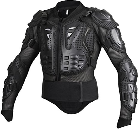 Dexinx Motorrad Radfahren Reiten Full Body Armor Rüstung Protector Professionelle Street Motocross Guard Shirt Jacke mit Rückenschutz Schwarz S