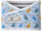 Anna & Eve® - Baby Swaddle Strap®, Verstellbare Arme nur für sicheren Schlaf – Kleine Größe passend für Brustumfang 34 bis 43, Eulenblau/Grün