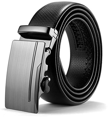 ITIEZY Automatik Gürtel Herren, Ledergürtel Ratsche ohne Löcher, 35mm Gürtel für Herren Business Anzug, Größe Angepasst