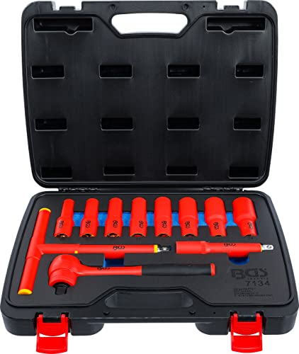 BGS 7134 - Jeu de douilles VDE - Empreinte 12,5 mm (1/2) - 10 - 24 mm - 11 pièces