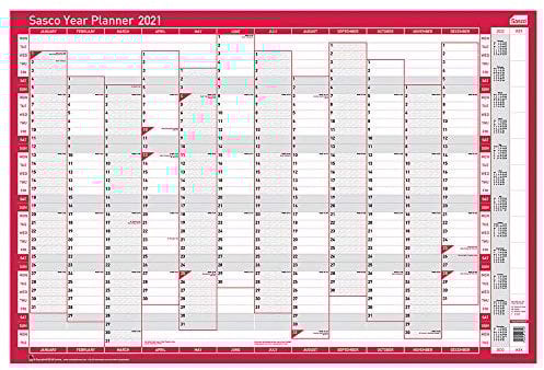 Sasco Jahresplaner 2021 vertikal, unmontiert