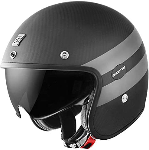Bogotto V587 Crono Carbon Jethelm, schwarz matt/grau, S