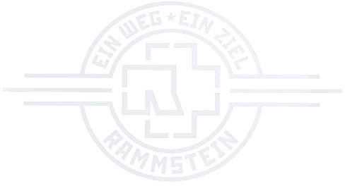 Rammstein Autoaufkleber EIN Weg, EIN Ziel” weiß, Offizielles Band Merchandise (aussenklebend) 69 x 38cm Heckscheibe