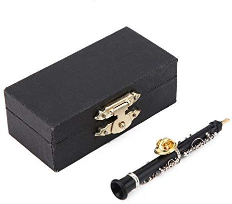 Musikinstrument Brosche Mini Oboe Musikinstrument Musik Pin Brosche mit Geschenkbox für Frauen Mädchen Party begünstigt