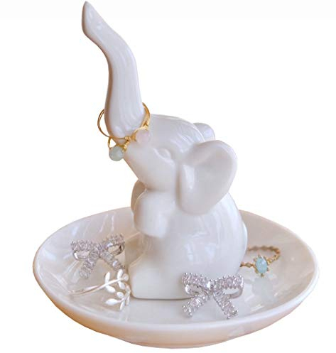 Titanape White Elephant Gifts for Women Wedding Ring Holder Ring Dish Christmas Birthday Gifts for Women Mum Girls Auntie Sisters Engagement Bridal Shower Xmas Gifts