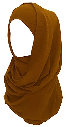 Lina & Lily Bubble Chiffon Damen Muslim Hijab Kopftuch Schal Turban, Stoff Leicht Undurchsichtig (Rostbraun)