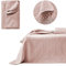 ROOM99 Leila Elegante Tagesdecke in Puderrosa 240 x 260 cm Vielseitige Wohndecke als Bettüberwurf oder Sofaüberwurf Überwurfdecke für Bett und Sofa Steppdecke Stil Ideal als Bedspread