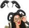FOMIYES Water Buffalo Headband - Novelty Buffalo Horns Headband for Halloween, Bull, Devil, Ram Horns Cosplay Props - Black