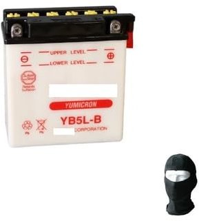 Compatible avec Yamaha TZR 250 1975-1977 Batterie YUASA YB5L-B 12V / 5AH Batteries pour DEMARRER Moteur Moto Scooter Specification Deja Pret