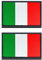 2 St. Italien Flagge Patch- Taktisch Italienisch Nationales Emblem, Bestickter Aufnäher mit Verschluss, Militär Bänder für Rucksäcke Kleidung Taschen Uniform Weste Jersey Reisen